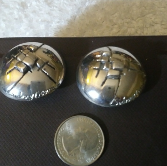 Sidney Carron Sterling Silver Plated Earrings - Picture 3 of 6